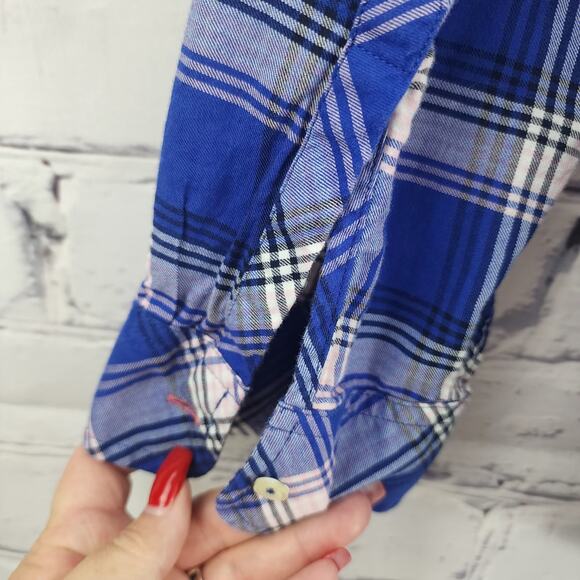 Talbots Button Up Shirt Womens 3X Plaid 100% Cotton cabincore cozycore gorpcore - Picture 9 of 10